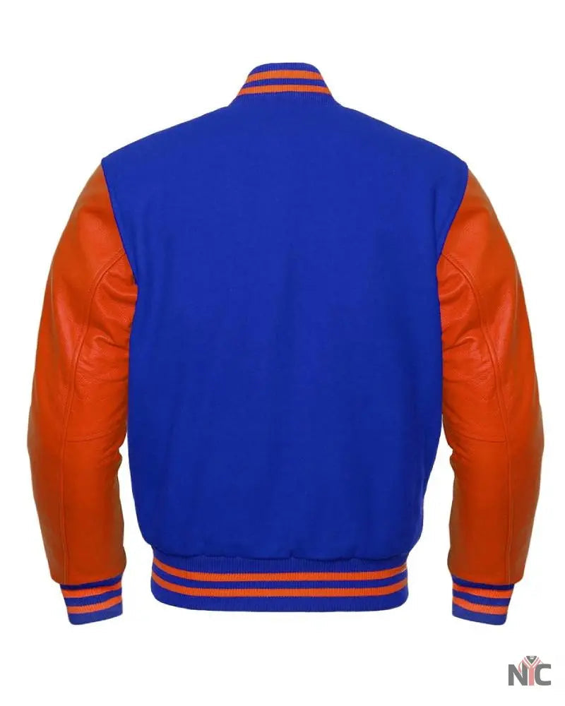 Orange And Blue Varsity Jacket Clanton Jacket