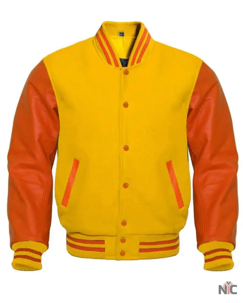 Orange And Yellow Varsity Jacket Clanton Jacket