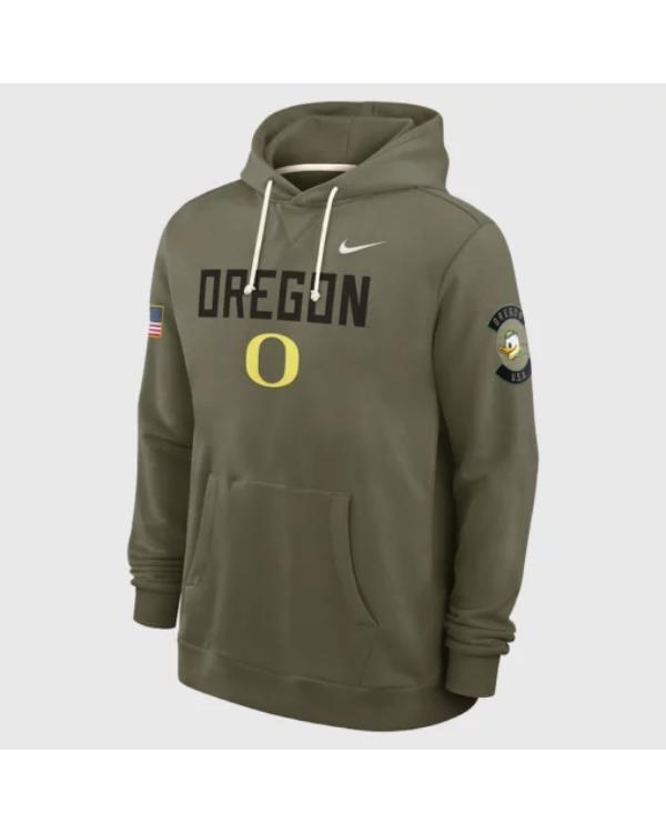 Oregon Ducks 2025 Military Appreciation Hoodie