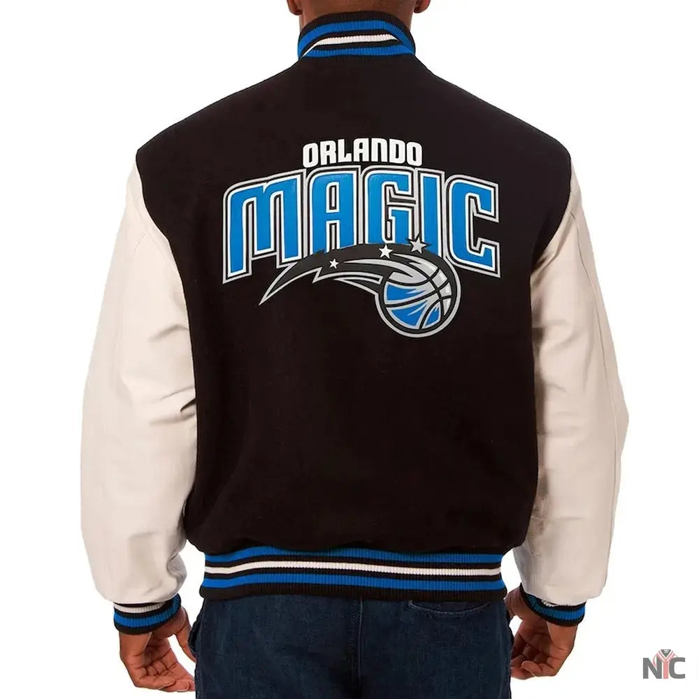Orlando Magic Black and White Varsity Jacket Clanton Jacket