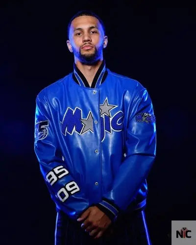 Orlando Magic Jeff Hamilton Blue Varsity Jacket Clanton Jacket