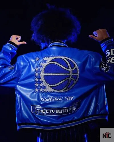 Orlando Magic Jeff Hamilton Blue Varsity Jacket Clanton Jacket