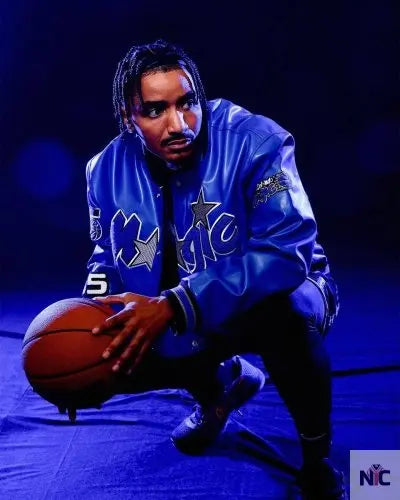 Orlando Magic Jeff Hamilton Blue Varsity Jacket Clanton Jacket