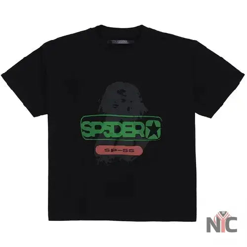 Oversized Reunion Sp5der Black T-Shirt Clanton Jacket