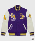 Ovo Los Angeles Lakers Varsity Bomber Jacket Clanton Jacket