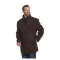 PBR Wool Faux Leather Trim Jacket - Brown