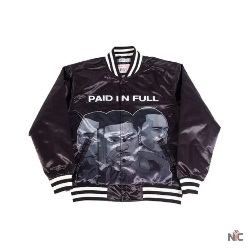 Paid In Full Black Satin Jacket Clanton Jacket