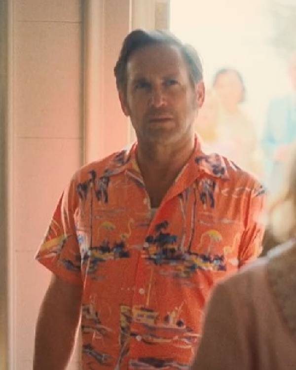 Palm Royale S02 Josh Lucas Orange Hawaiian Shirt