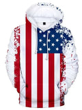 Patriotic Stars USA Flag Hoodie