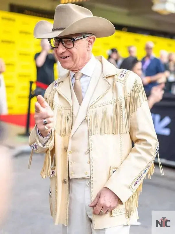 Paul Feig Another Simple Favor Cowboy Leather Jacket Clanton Jacket
