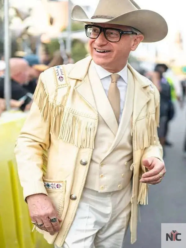 Paul Feig Another Simple Favor Cowboy Leather Jacket Clanton Jacket
