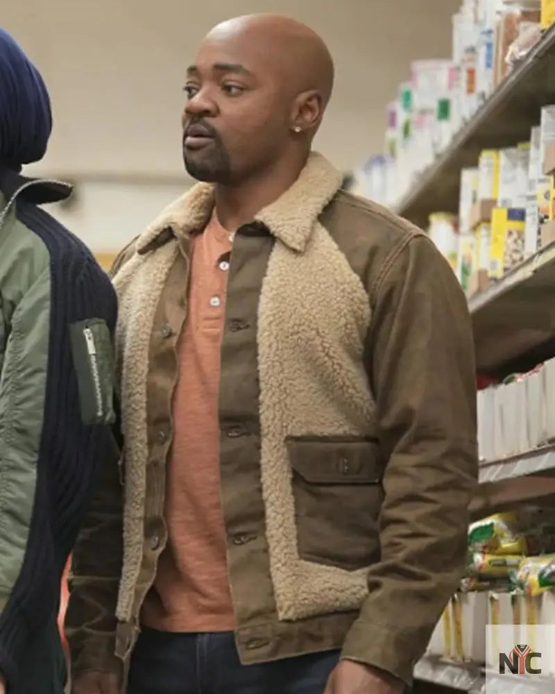 Paul Strickland 9-1-1 Lone Star Brown Shearling Jacket Clanton Jacket