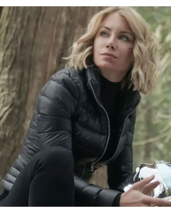 Peacemaker Jennifer Holland Black Puffer Jacket Clanton Jacket