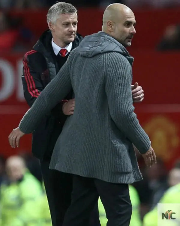 Pep Guardiola Grey Oversize Cardigan Clanton Jacket