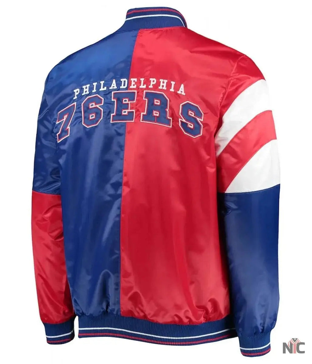 Philadelphia 76ers 75th Anniversary Leader Full-Snap Jacket Clanton Jacket