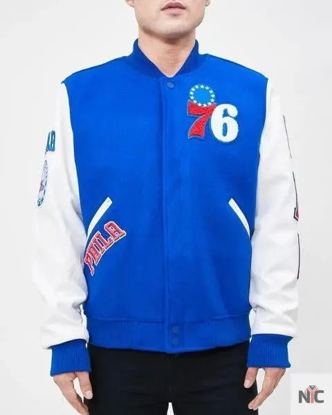 Philadelphia 76ers Classic Wool Varsity Jacket Clanton Jacket