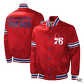 Philadelphia 76ers Sixers Satin Full-Snap Jacket Clanton Jacket