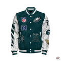 Philadelphia Eagles 2X Super Bowl LIX Champions Winning Spirit Varsity Jacket Clanton Jacket