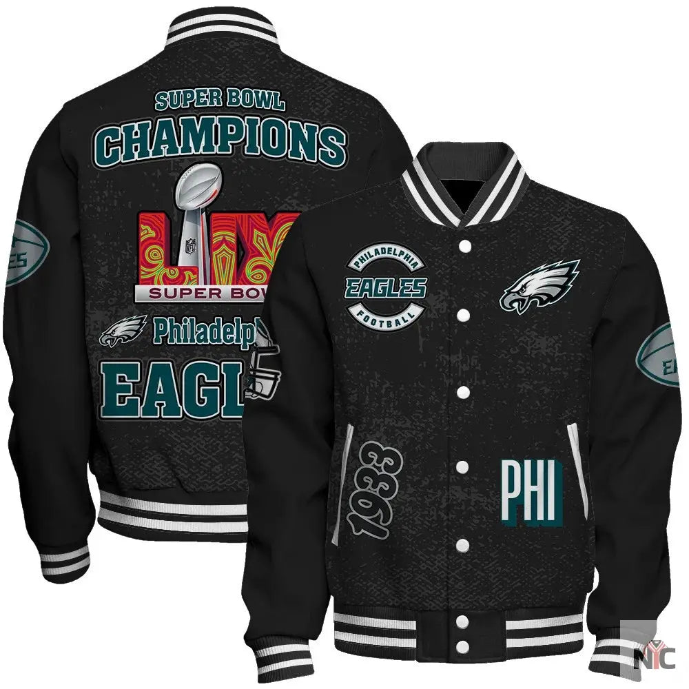 Philadelphia Eagles Super Bowl LIX Champions 2024 Winning Spirit Varsity Jacket Clanton Jacket