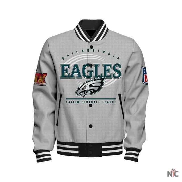 Philadelphia Eagles Super Bowl LIX Glory Varsity Jacket Clanton Jacket