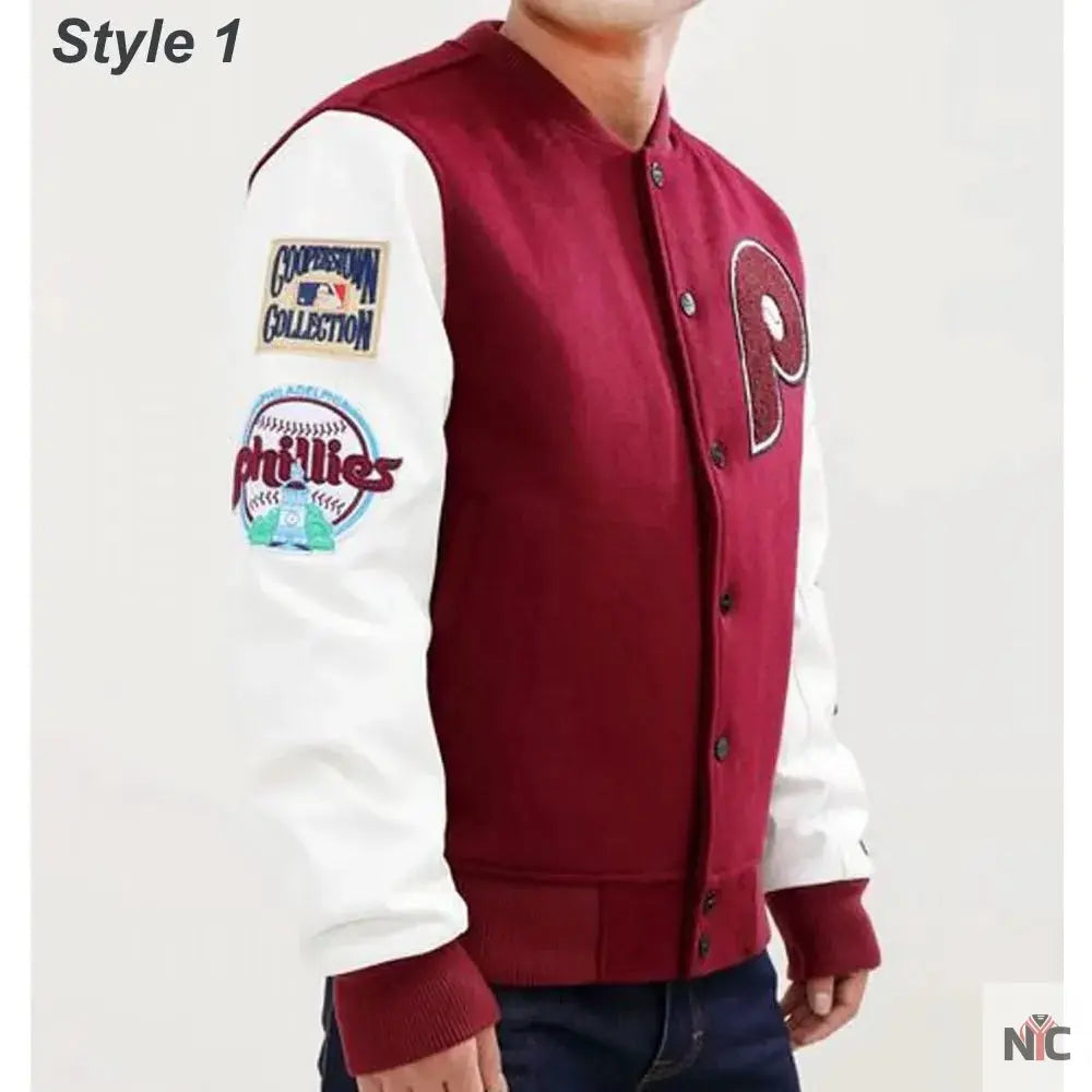 Philadelphia Phillies Letterman Varsity Jacket Clanton Jacket