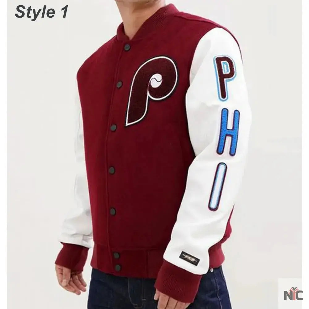 Philadelphia Phillies Letterman Varsity Jacket Clanton Jacket