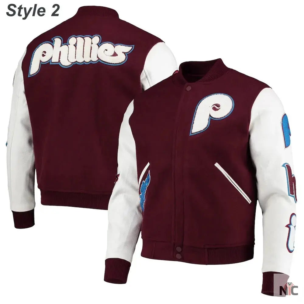 Philadelphia Phillies Letterman Varsity Jacket Clanton Jacket