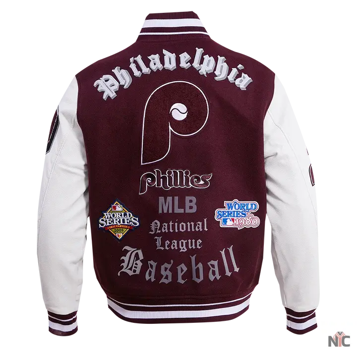 Philadelphia Phillies Old English Varsity Jacket Clanton Jacket