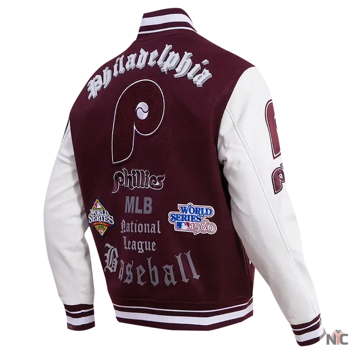 Philadelphia Phillies Old English Varsity Jacket Clanton Jacket