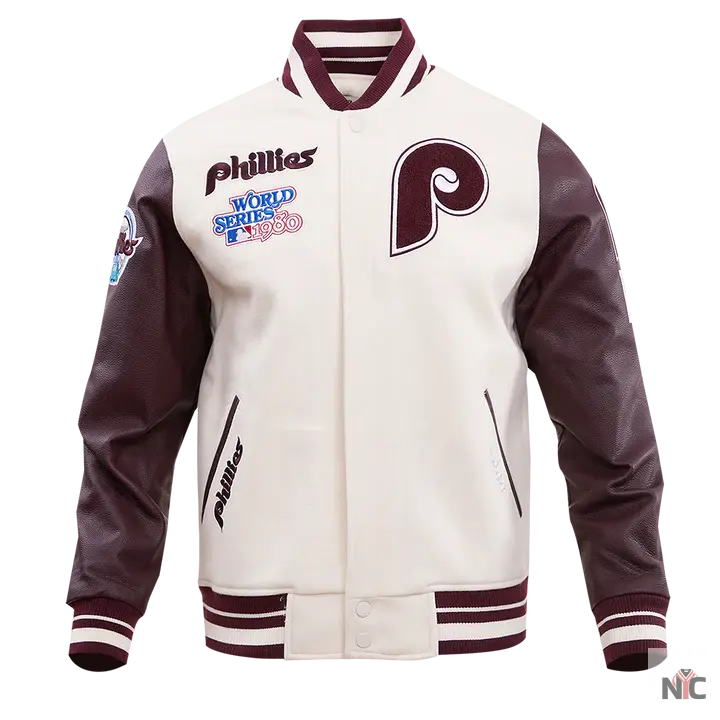 Philadelphia Phillies Retro Classic Rib Wool Varsity Jacket Clanton Jacket