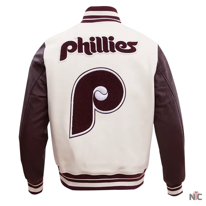 Philadelphia Phillies Retro Classic Rib Wool Varsity Jacket Clanton Jacket