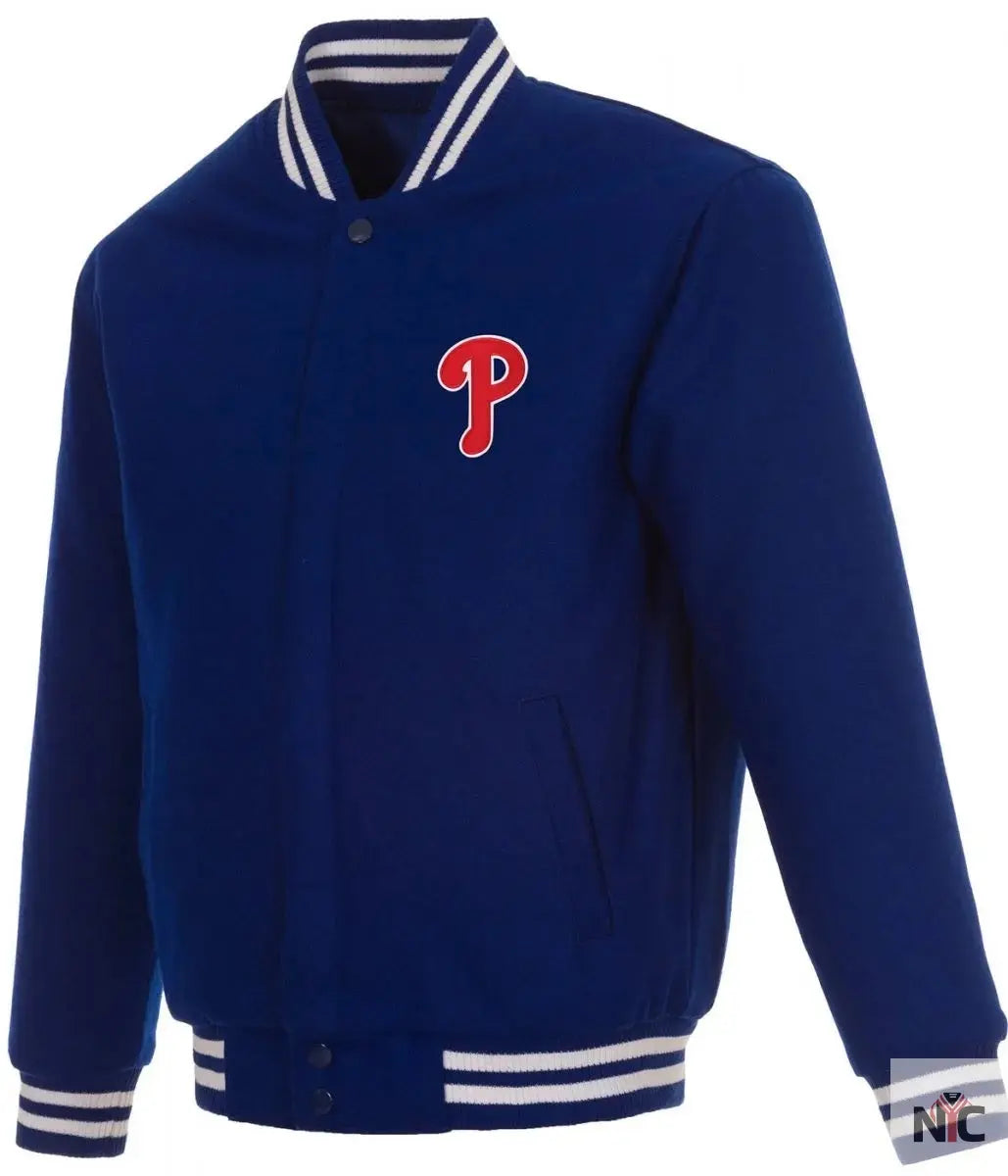 Philadelphia Phillies Royal Wool Jacket Clanton Jacket