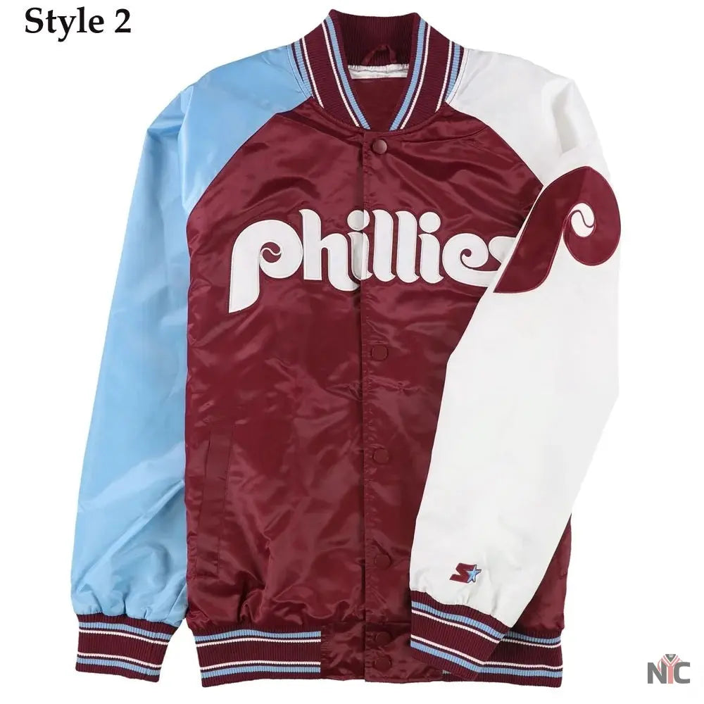 Philadelphia Phillies Satin Jacket Clanton Jacket