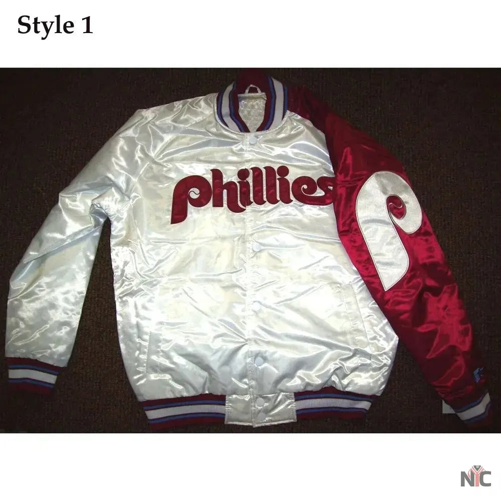 Philadelphia Phillies Satin Jacket Clanton Jacket