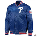 Philadelphia Phillies The Diamond Royal Satin Jacket Clanton Jacket