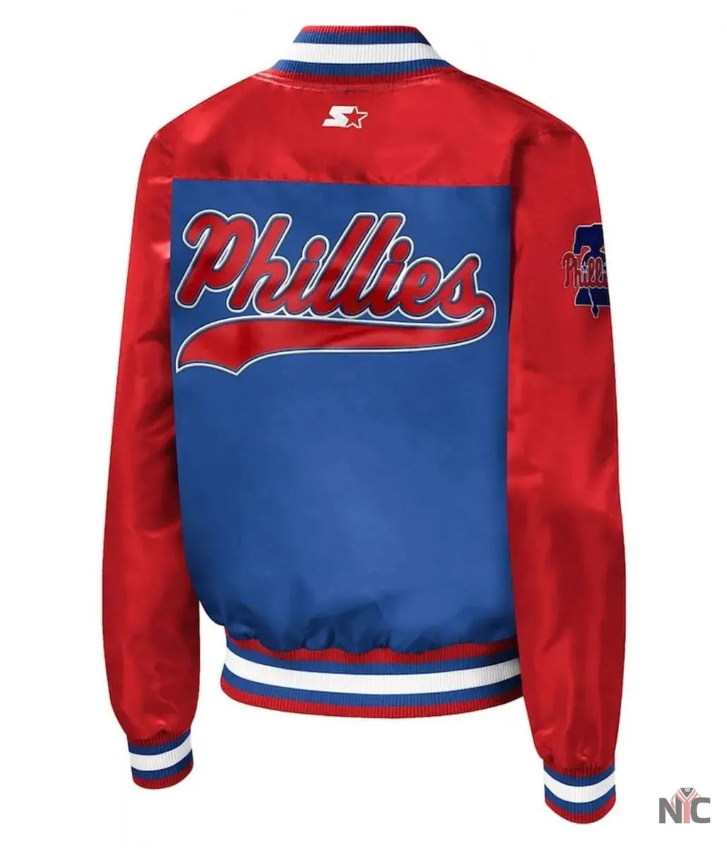 Philadelphia Phillies The Legend Satin Jacket Clanton Jacket