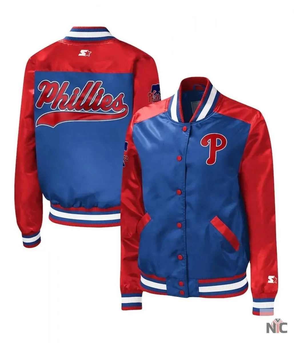 Philadelphia Phillies The Legend Satin Jacket Clanton Jacket