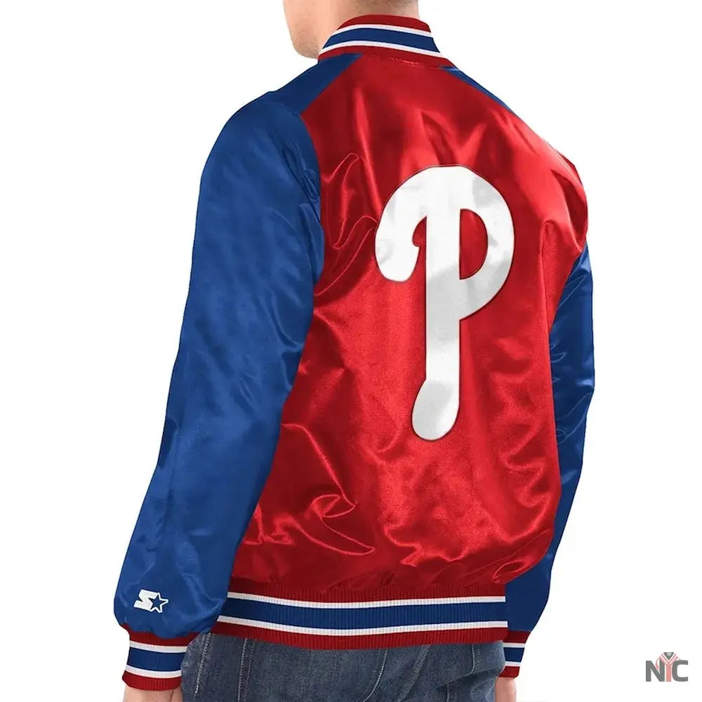 Philadelphia Phillies Varsity Satin Jacket Clanton Jacket