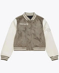 Philadelphia Eagles Tan Full Snap Varsity Jacket
