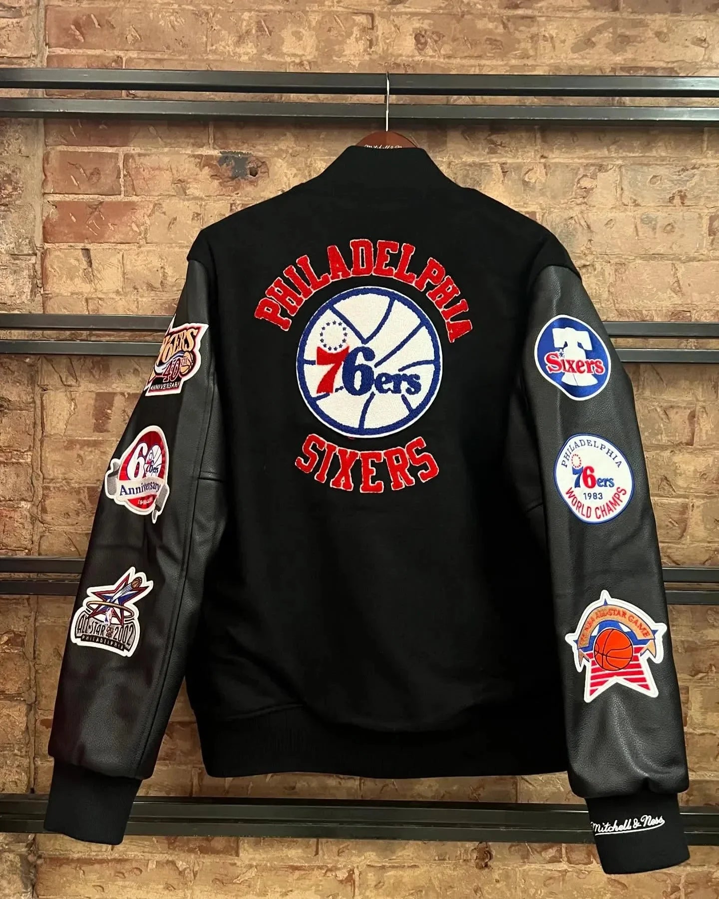 Philadelphia NBA Varsity Black Jacket Clanton Jacket