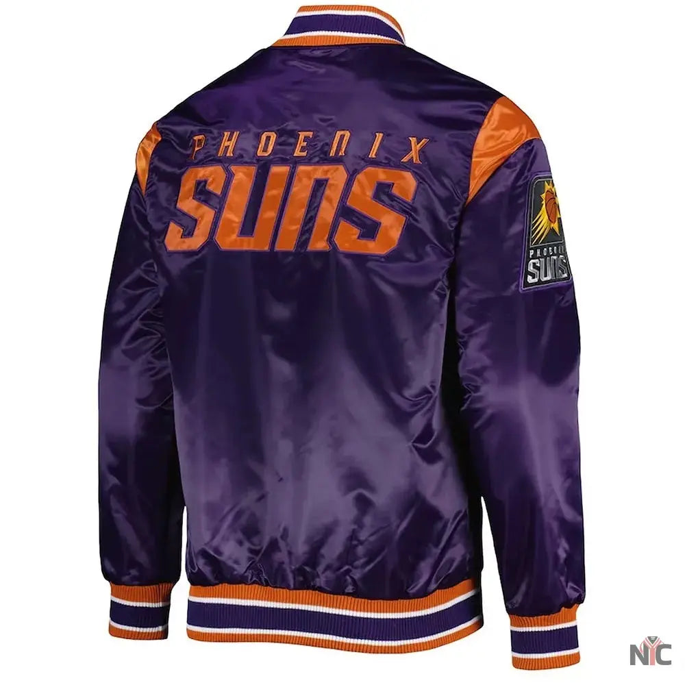 Phoenix Suns Force Play Purple Varsity Satin Jacket Clanton Jacket