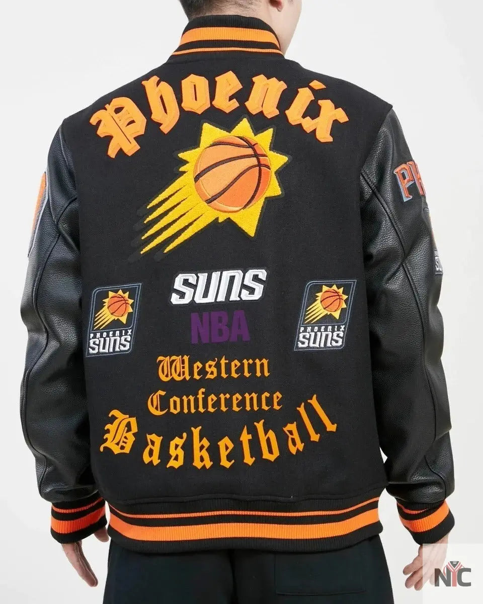 Phoenix Suns Old English Logo Varsity Jacket Clanton Jacket