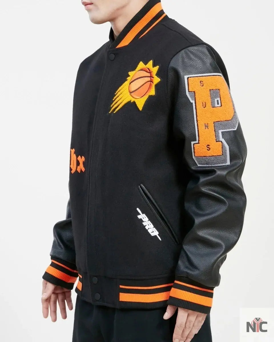 Phoenix Suns Old English Logo Varsity Jacket Clanton Jacket