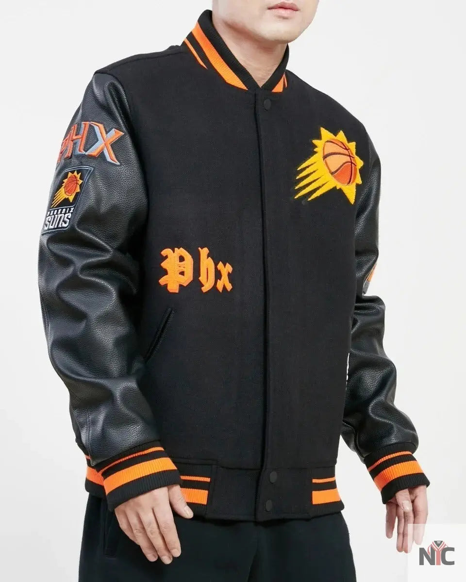 Phoenix Suns Old English Logo Varsity Jacket Clanton Jacket