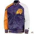Phoenix Suns Reliever Purple and Orange Satin Jacket Clanton Jacket