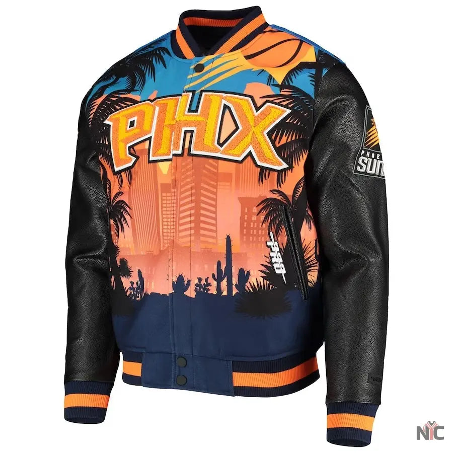 Phoenix Suns Team Remix Varsity Full-Zip Jacket Clanton Jacket