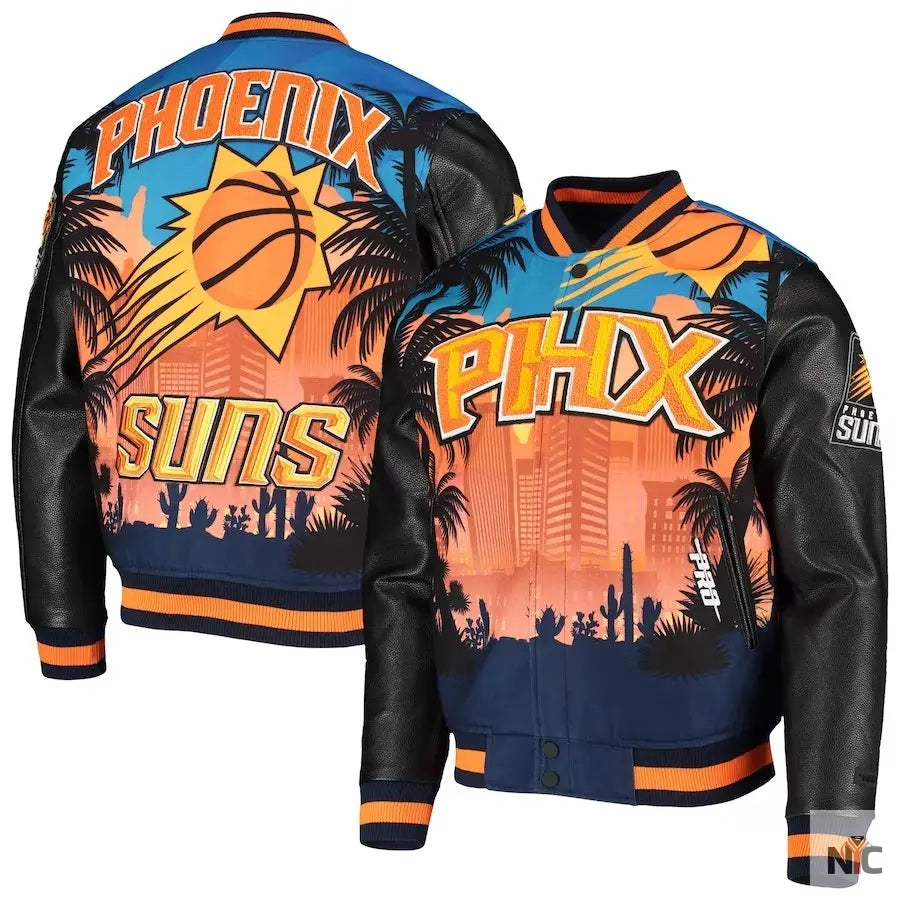 Phoenix Suns Team Remix Varsity Full-Zip Jacket Clanton Jacket