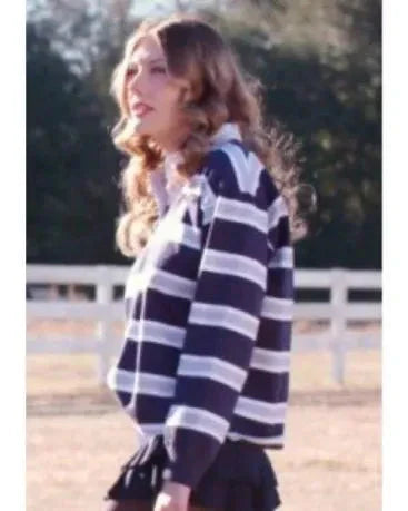 Plathville Teegan Nichols Striped Rugby Shirt USA Jackets