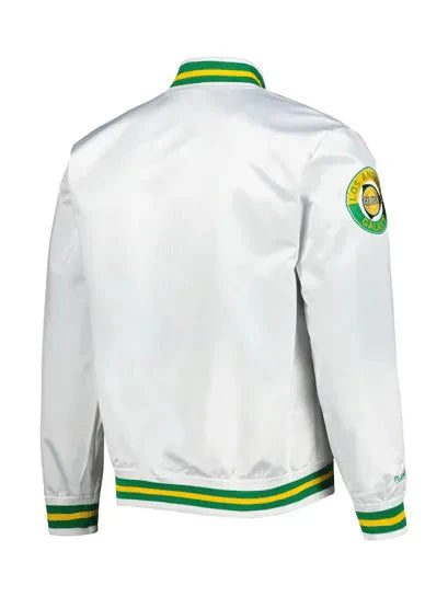 MLS 2025 LA Galaxy White Varsity Jacket Clanton Jacket
