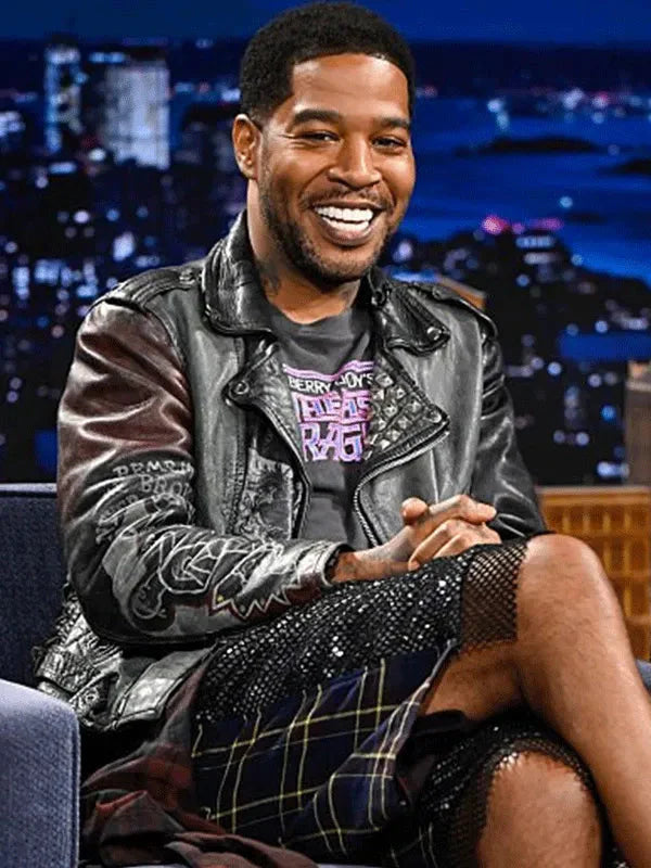 Kid Cudi The Tonight Show S12 Biker Leather Jacket Clanton Jacket